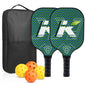 Pickleball Paddles Set of 2 USAPA Approved Fiberglass Pickle Ball Paddles with 4 Pickle Balls Durable Racket for Beginners
