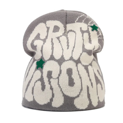 Bocca Beanie Y2K Knitting Hat For Men Women Warm Winter Autumn Letter Cartoon Streetwear Knitting Cap Hip Hop Gorras New Fashion