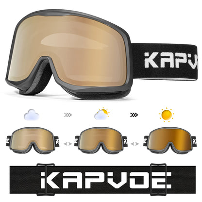 KAPVOE Sale OTG Photochromic Ski Snowboard Goggles Women Men Outdoor Sports Skiing Eyewear UV 400 Winter Snow Protection Glasses