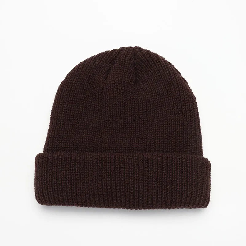 Winter Warm Beanies Casual Short Thread Hip Hop Hat Adult Men Female Knitted Skull Cap Elastic Unisex