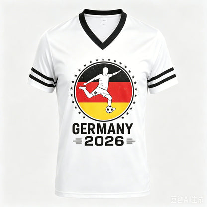 2026 Germany Soccer Jersey Unisex Breathable Quick-Dry Football Shirt World Cup Fans Casual Sports T-shirt