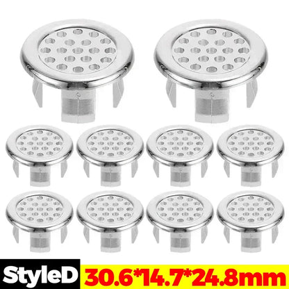 24/1Pcs Faucet Wash Basin Overflow Ring Sink Overflow Cover Home Kitchen Bathroom Basin Trim Bath Sink Round Hollow Ring Plug
