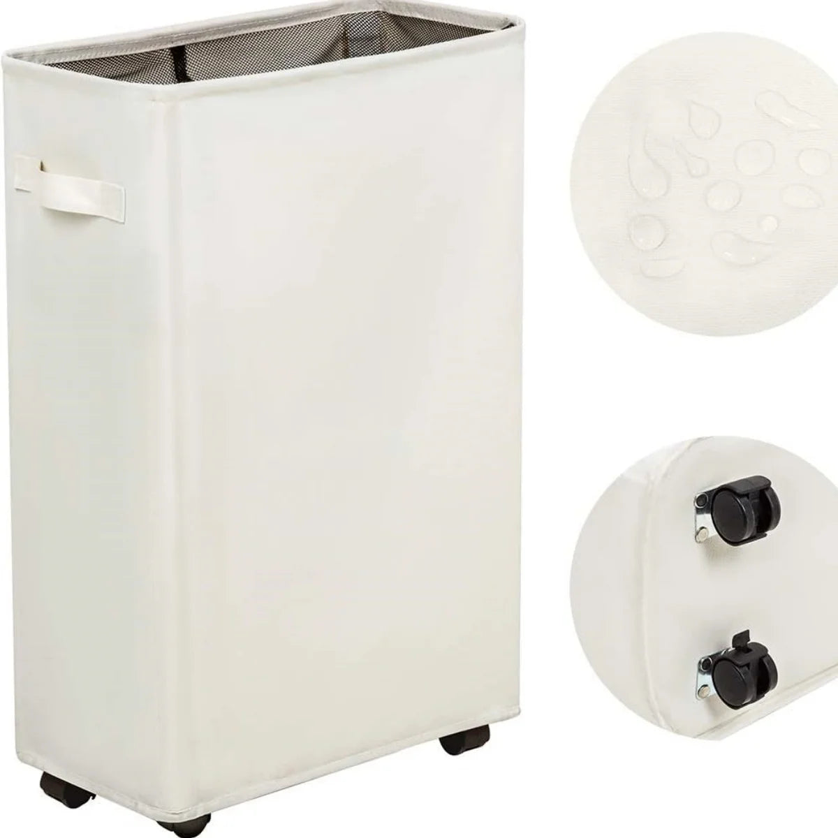 1PC Laundry Basket With Wheels And Lid,Closed Laundry Hamper,Suitable For Bedrooms,Bathtubs,Laundry,Dormitories