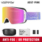 Vozapow Ski Goggles Magnetic Double Layer Anti Fog Professional Skiing Mask Men Women Super View Snowboard UV400 Snow Sunglasses