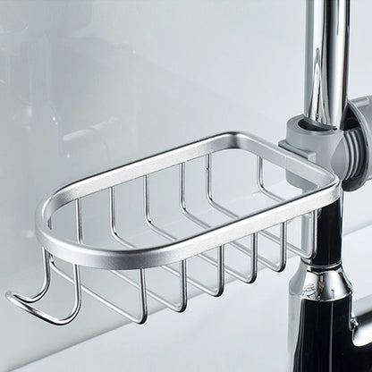 Bathroom Faucet Storage Rack Shower Shampoo Soap Holder Adjustable Kitchen Sink Rag Sponge Drain Rack Bathroom Accessories
