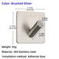 High Quality 304 Stainless Steel Self Adhesive Hooks Shower Bath Hook Kitchen Hanger Bathroom Hook Household Wall Hanger