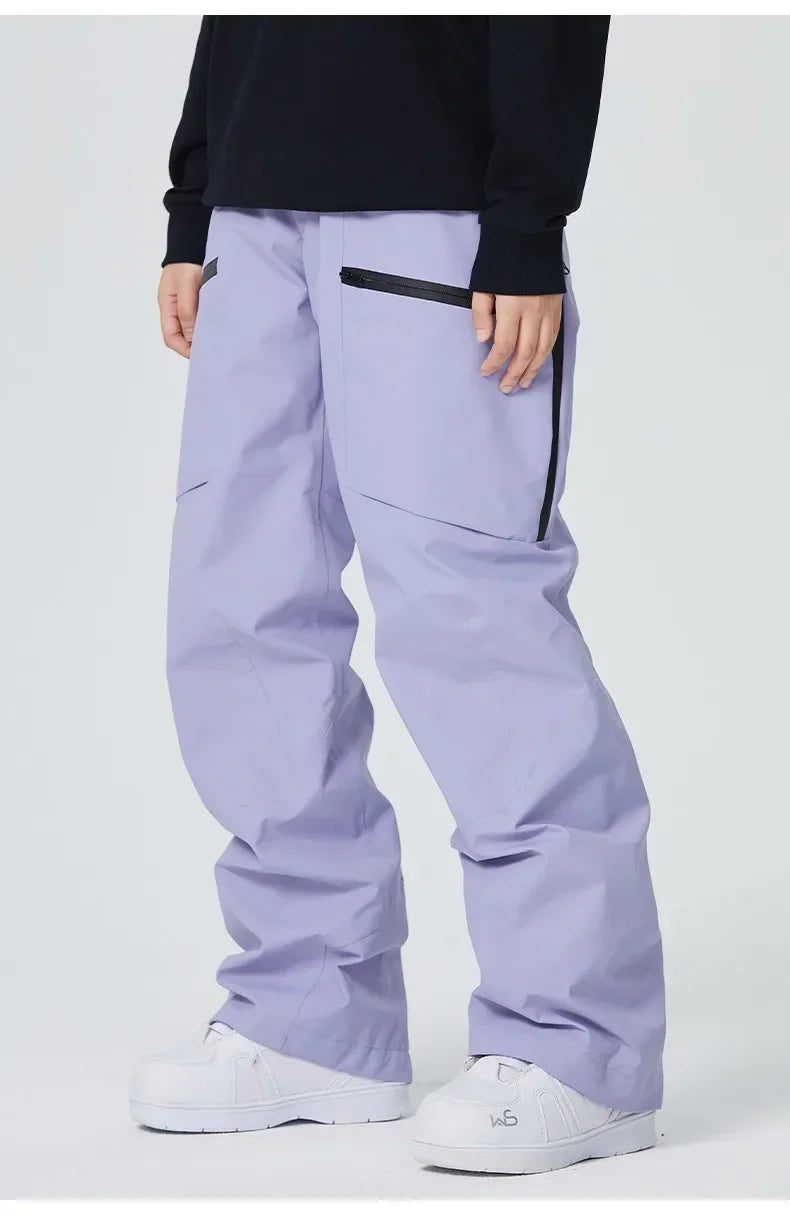 Snow Trousers 2025 Outdoor Sports Snowboard Wear Winter Warm Loose Ski Pants Windproof Waterproof Skiing Pants Women Men Clothes