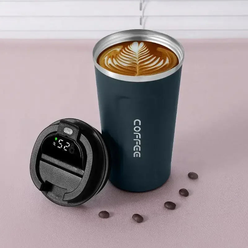 510ml Thermos Coffee Mug Stainless Steel Coffee Cup Temperature Display Vacuum Flask Thermal Tumbler Insulated Cup Water Bottle