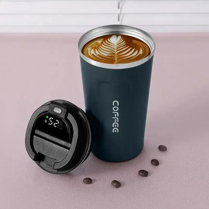 510ml Thermos Coffee Mug Stainless Steel Coffee Cup Temperature Display Vacuum Flask Thermal Tumbler Insulated Cup Water Bottle