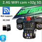 8K 15MP Three Screen 10X Zoom Wifi Surveillance Camera V380 Pro 4G Camera Solar Outdoor Waterproof Battery Security CCTV Solar