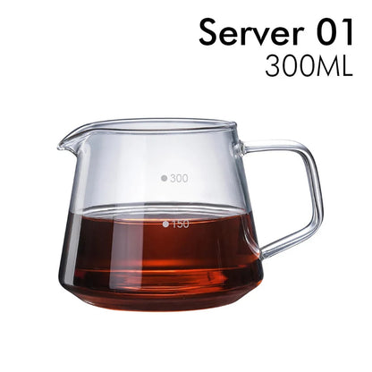 Coffee Server Glass Coffee Pot Heat Resistant Glass Kettle Sharing Pot 600/300ml Pour Over Coffee Espresso Maker Accessories