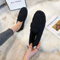 New women's winter warm outdoor shoes plush design british style white snow boots Ladies' casual flats Large size 41-43