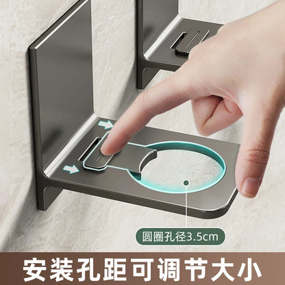 2025 Space Aluminum Shower Gel Bottle Rack Adjustable Shampoo Hanger Hook No Drill Wall Mounted Universal Soap Dispenser Holders