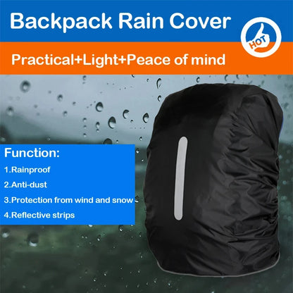 Waterproof Backpack Rain Cover 15-75L Outdoor Sport Cycling Safety Light Rain Cover Outdoor Camping Hiking Bag Rain Cover