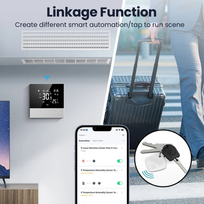 AVATTO Tuya WiFi Smart Central Air Conditioning Thermostat，Heating And Cooling Function 3 Speed Fan Coil For Alexa Google Home