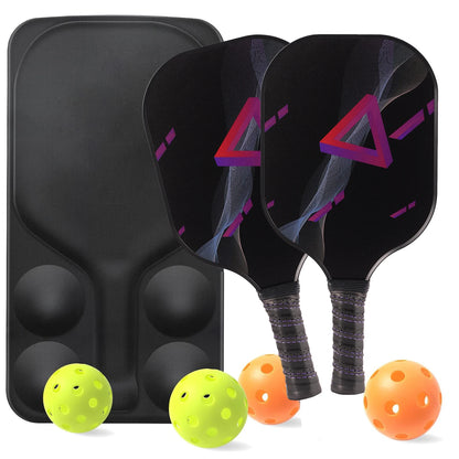 Graphite Pickleball Paddles Set of 2 USAPA Approved Carbon Fiber Surface Anti-Slip Sweat-Absorbing Grip Portable Carry Bag