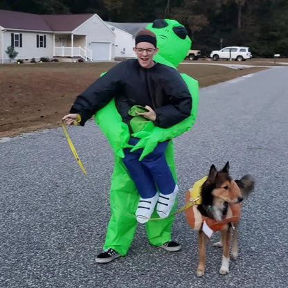 ET-Aliens Inflatable Costume Scary Monster Cosplay for Adult Kids Thanksgiving Christmas Party Festival Stage Children Clothing
