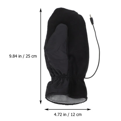 Outdoor Winter Heated Mittens Warm Electric Heated Cycling Skiing Gloves Thermal Motorcycle Glove Windproof Rechargeable USB