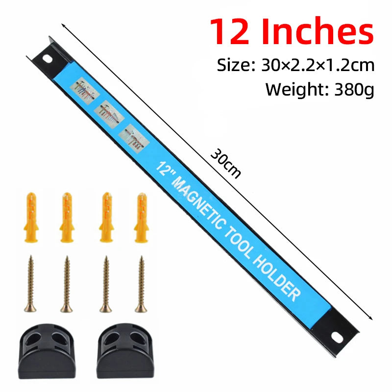 Magnetic Tool Holder Heavy-duty Magnet Tool Bar Long Strip Garage Workshops Hardware Storage Metal Organizer Rack For Workbench