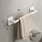 Wall Mounted Towel Holder Slipper Rack Bathroom Storage Rack Holder Without Drilling Bathroom Horizontal Bar Towel Rack