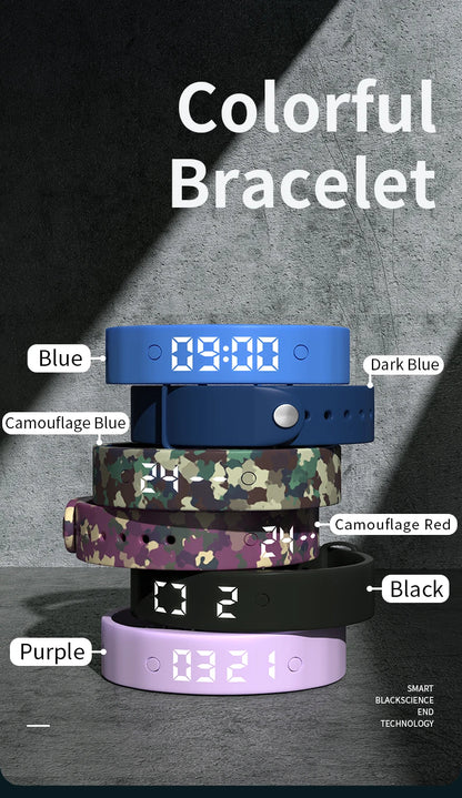 Smart Male Woman Student Children's Sports Electronic Bracelet Vibration Alarm Clock Waterproof Step Count Gift Electronic Watch