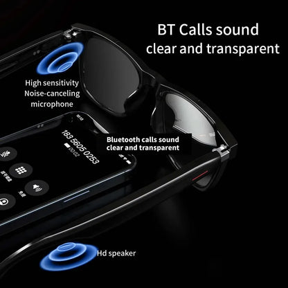 For Xiaomi E13 Smart Glasses:Blue Light Filtering Polarized Sunglass Lenses Audio Built-in Mic & Speakers Touch Voice Assistant