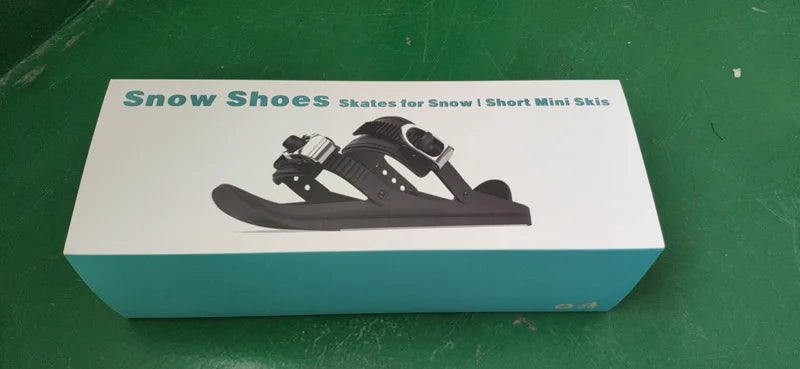 Portable Ski Boots Skiing Shoes Mini Ski Skates For Snow Short Skiboard Snowblades