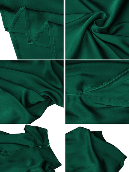 Summer High-End Silk Satin Sleeveless Long Dress Women Fashion Elegant Celebrity Dresses Evening Dress Party Clothes Ladies