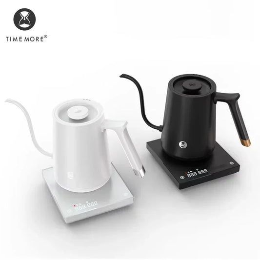 Timemore Fish Smart Electric Pour Over Kettle 600ml 220v Fine Mouth Temperature Control Customize Hand Brew Coffee Pot