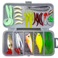 Fishing Lure Kit Soft and Hard Bait Set Gear Layer Minnow Metal Jig Spoon For Bass Pike Crank Tackle Accessories with Box