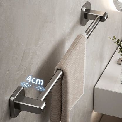Wall Mounted Towel Holder Slipper Rack Bathroom Storage Rack Holder Without Drilling Bathroom Horizontal Bar Towel Rack