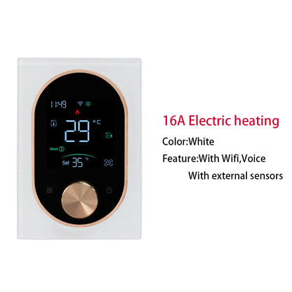 Smart WiFi Thermostat Programmable Knob Temperature Controller Electric Floor Heating Gas Boiler Thermostat for House Office