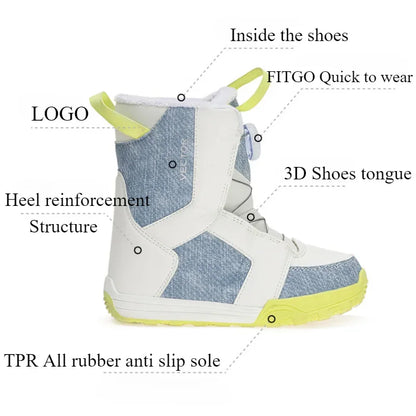 Skiing Women Snow Boot Footwear Snowboard Boots Ski Boots Men Warm Waterproof 2025 Outdoor Thermal Snowboard Shoes Ski Equipment