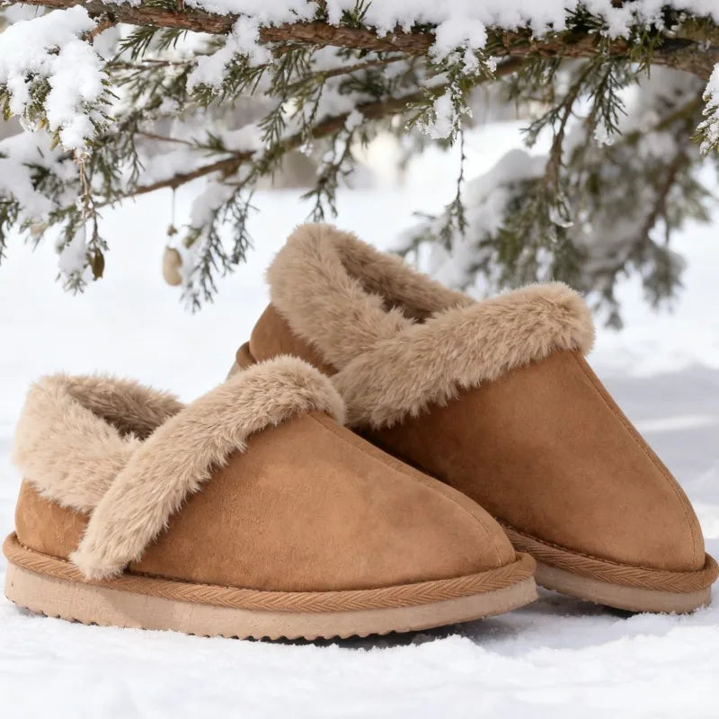 Asgard Women's Winter Fuzzy Cotton Shoes Indoor Warm Memory Foam Anti-Slip Snow Boots Lady Comfortable Soft Casual Houes Slipper
