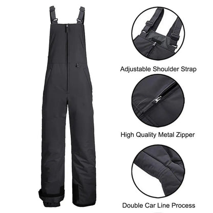 Insulated Ski Pants Overalls Ripstop Warm Insulated Snowboard Overalls Comfortable Snow Bibs Ski Pants For Men & Women S-4XL
