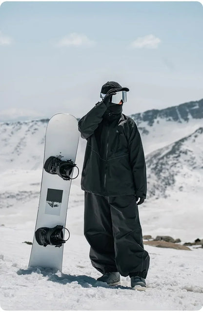 Men's Women's Single Board Waterproof Loose Fit Wear Resistant Professional Double Board Ski Pants Snowboard Pants Men