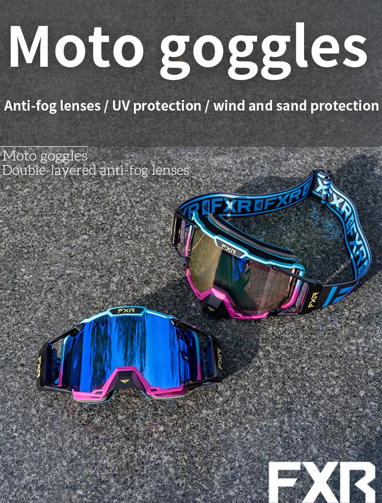 FXR Combat MX Goggle Motocross Racing Helmet Goggles MTB ATV MX Mask Windproof Protection Cycling Racing Goggles Skiing Glasses