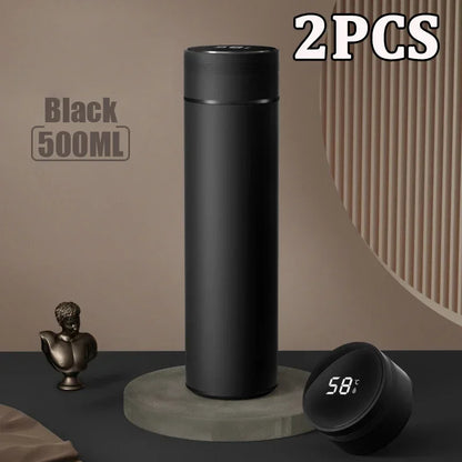 510ml Thermos Coffee Mug Stainless Steel Coffee Cup Temperature Display Vacuum Flask Thermal Tumbler Insulated Cup Water Bottle