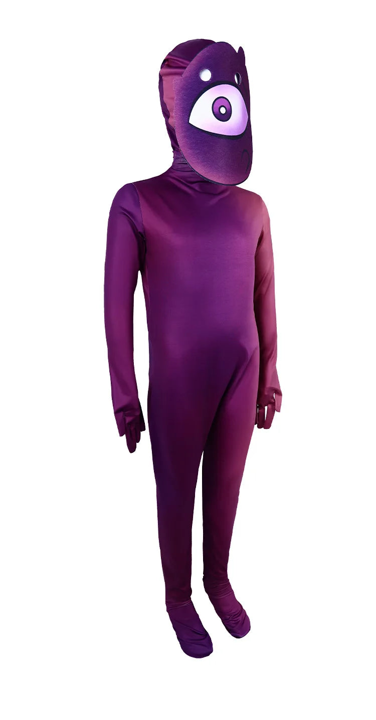 Doors Screech Cosplay Seek Doors Costume Kids Single Eye Mask Suit Jumpsuit Monster Jumbo Horror Scary Halloween Costume Child