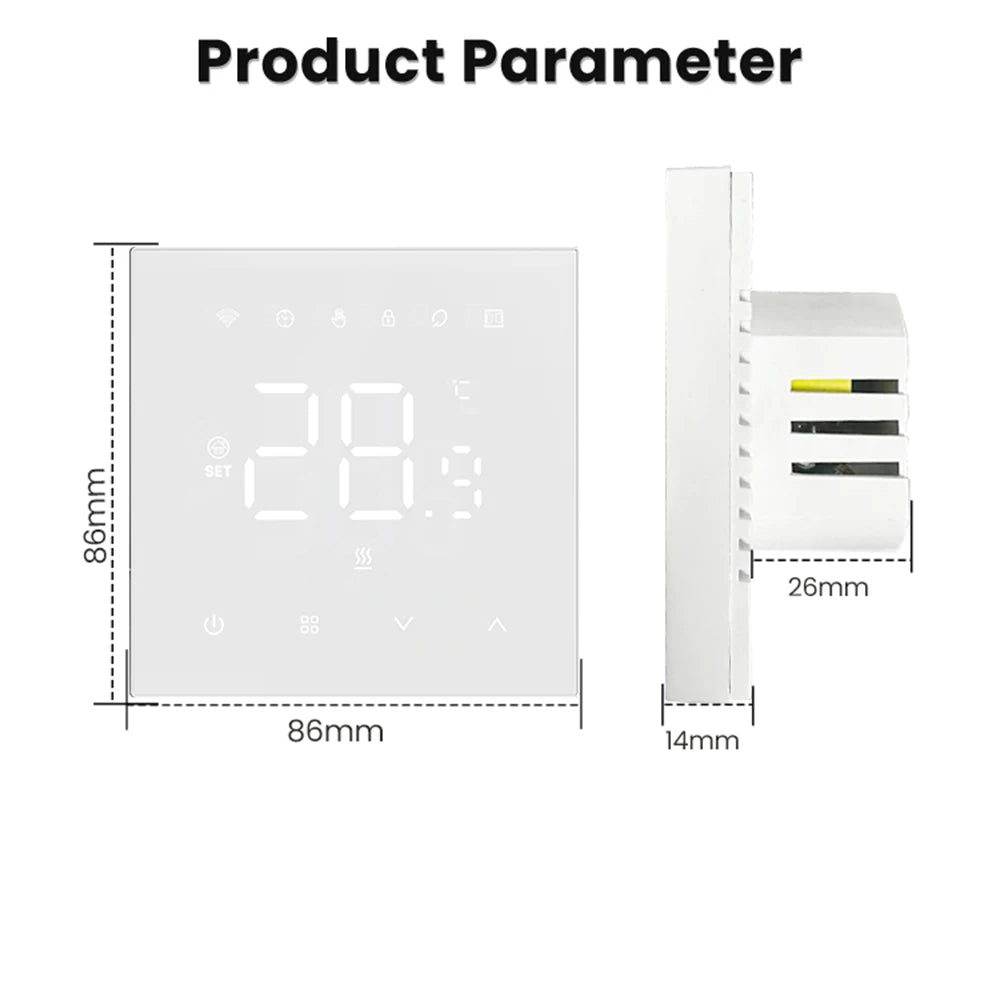 AVATTO Tuya Matter Smart Thermostat WiFi WaterGas Electric Floor Heating Temperature Controller For Alexa Google Apple Smartthin