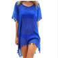 2023 Chiffon Tassels Beach Wear Women Swimsuit Cover Up Swimwear Bathing Suits Summer Mini Dress Loose Solid Pareo Cover Ups