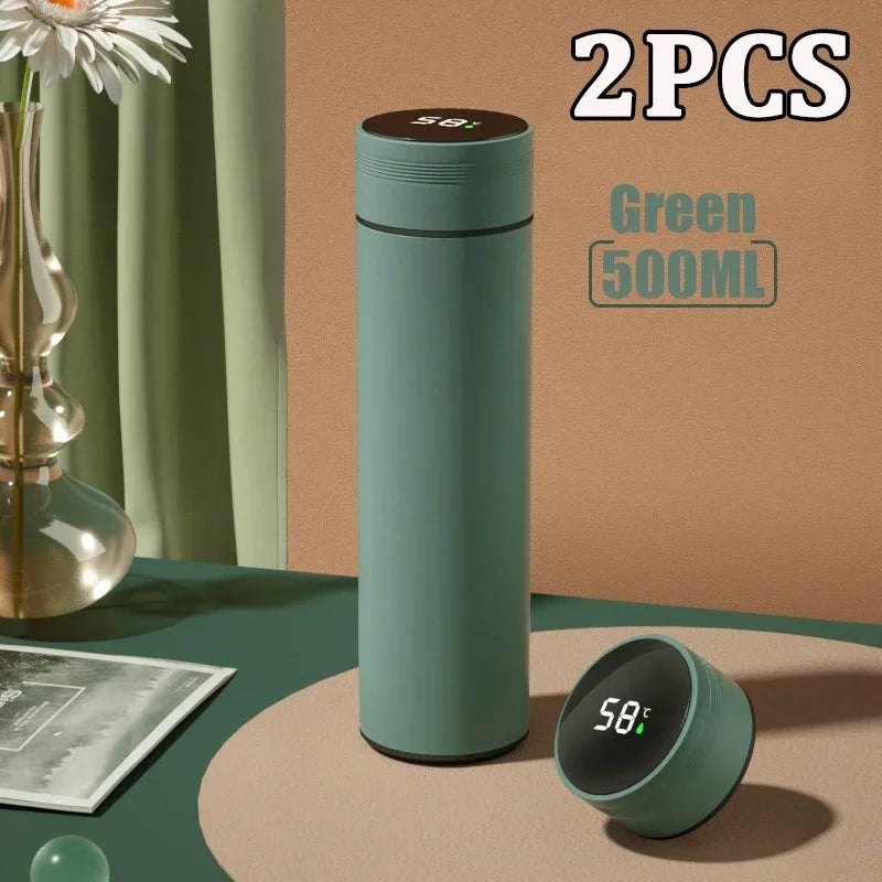 510ml Thermos Coffee Mug Stainless Steel Coffee Cup Temperature Display Vacuum Flask Thermal Tumbler Insulated Cup Water Bottle