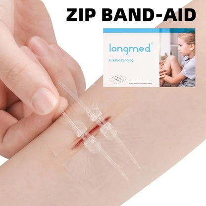 2-10 adhesive bandages with zipper, wound closure device, no need for sutures, quick and painless, outdoor medical care