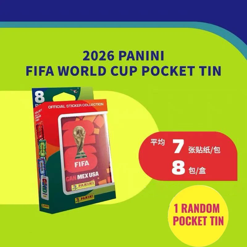 New Panini FIFA WORLD CUP 2026 Sticker Collection 1 RANDOM Tin Box in Stock FAST SHIPPING