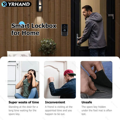 TTlock Smartkey Lock Box Wireless Electronic Key Safe with Digital Code App Controlled Bluetooth Smartlock for Home Key Padlock