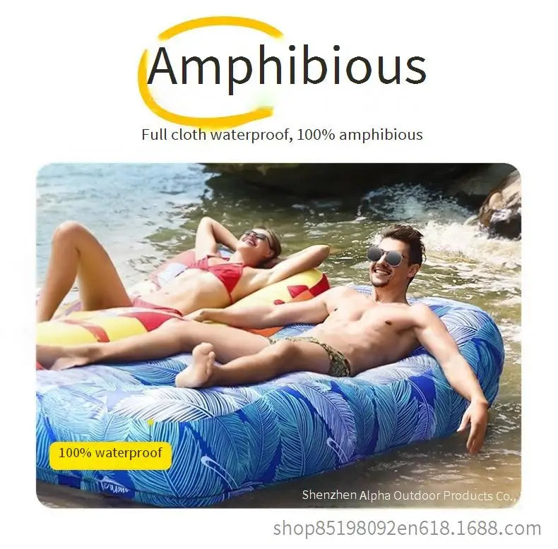 Portable inflatable lounge chair, lazy lounge chair, comfortable outdoor inflatable sofa, breathable inflatable bed, waterproof
