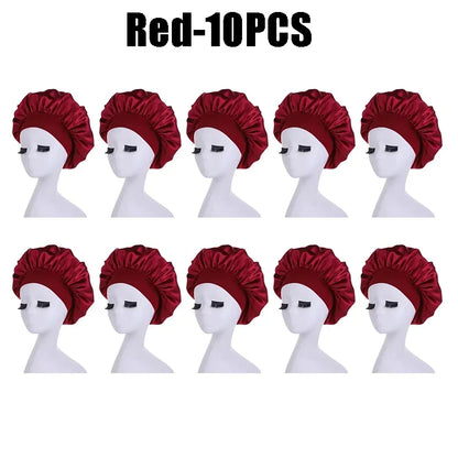 Hundreds of High Elasticity Hair Care Cap Moon Hat Wrapped Headscarf Beauty Cap Shower Cap Female Nursing Satin Sleeping Cap