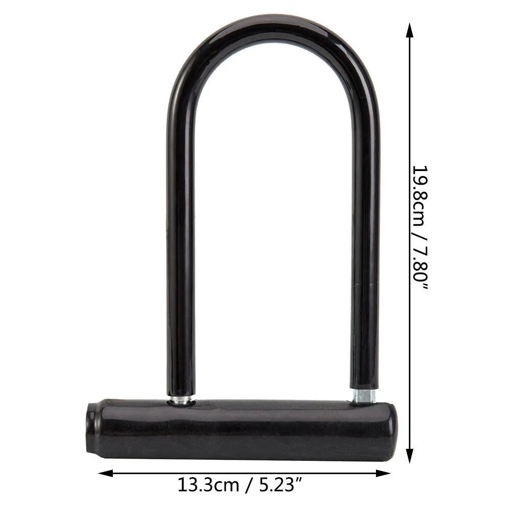 Bicycle U Lock Portables MTB Road Mountain Bike Wheel Lock Steel Anti-theft Safety Motorcycle Scooter Cycling Bicycle Accessorie