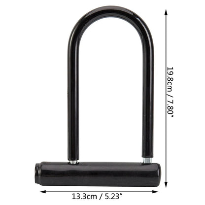Bicycle U Lock Portables MTB Road Mountain Bike Wheel Lock Steel Anti-theft Safety Motorcycle Scooter Cycling Bicycle Accessorie