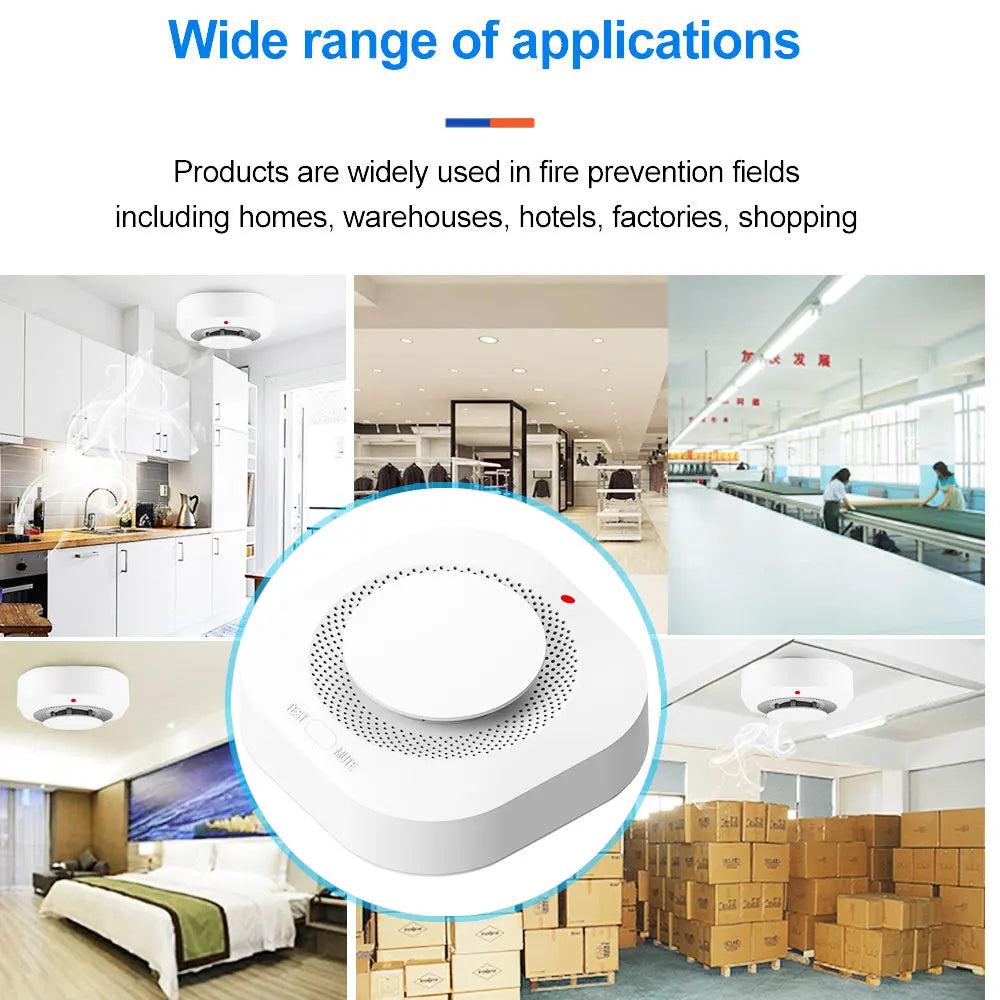 PGST Tuya Smart Wifi Smoke Sensor Smoke Detector Sensor Home Security For Security System Via Smart Life APPSmoke DetectorsGoWisse.com